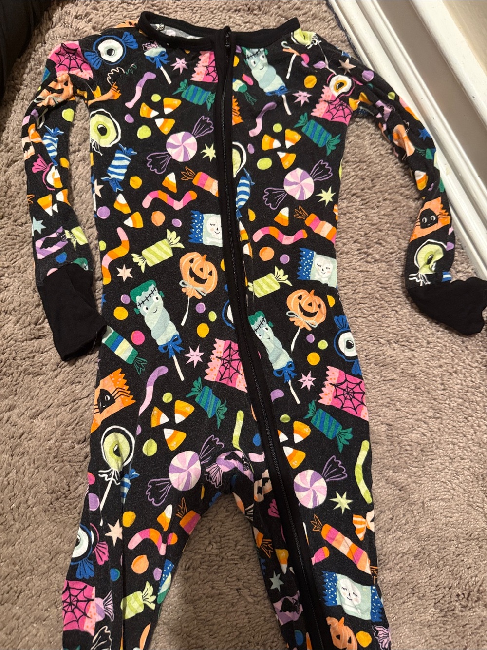 Little Sleepies 
 Halloween Candy Print One-Piece Pajamas
